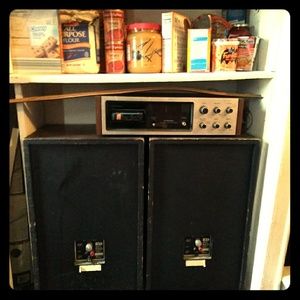 Pioneer eight track and tuner, with speakers.